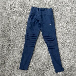 Puma Blue Leggings with Logo Accent
